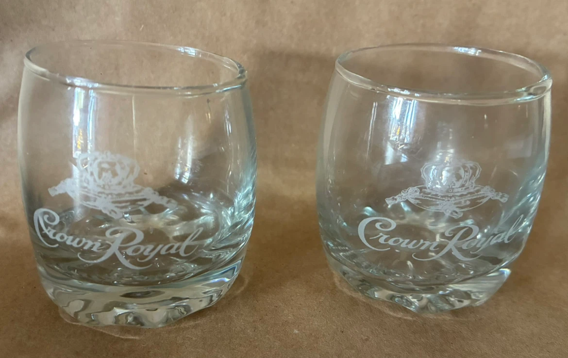 Crown Royal Whisky Shot Glasses Mini Tumblers - Pair - $12 - photo 2