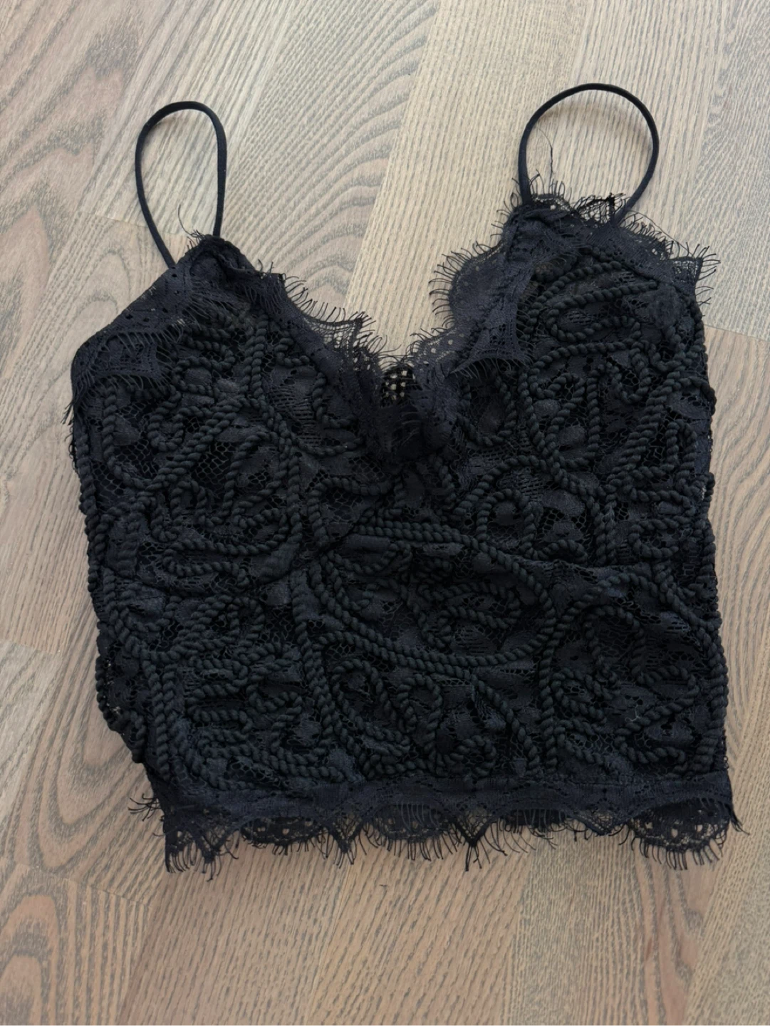 Designer’s Black Lace Camisole Top - photo 2