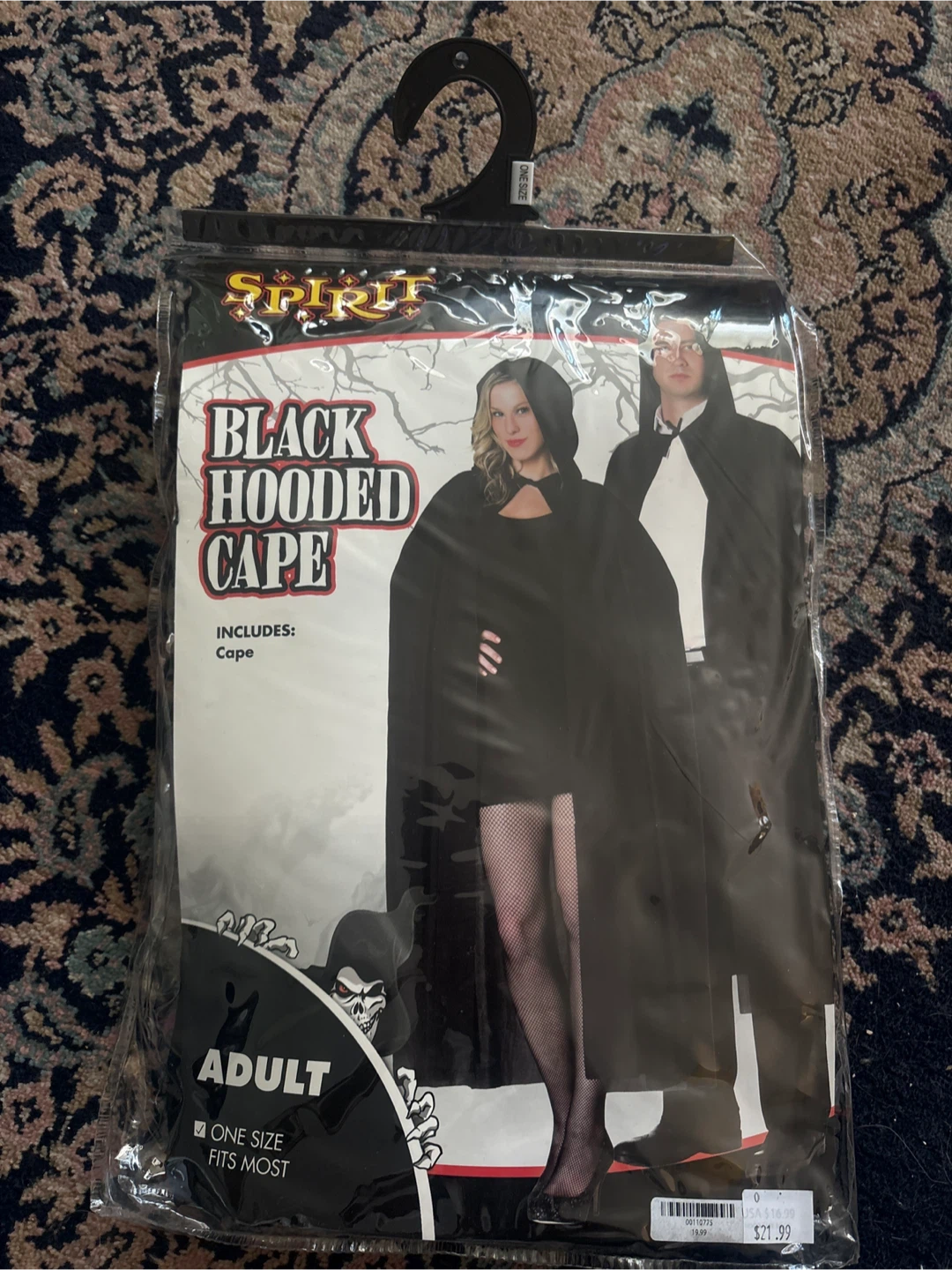 Spirit Black Hooded Cape