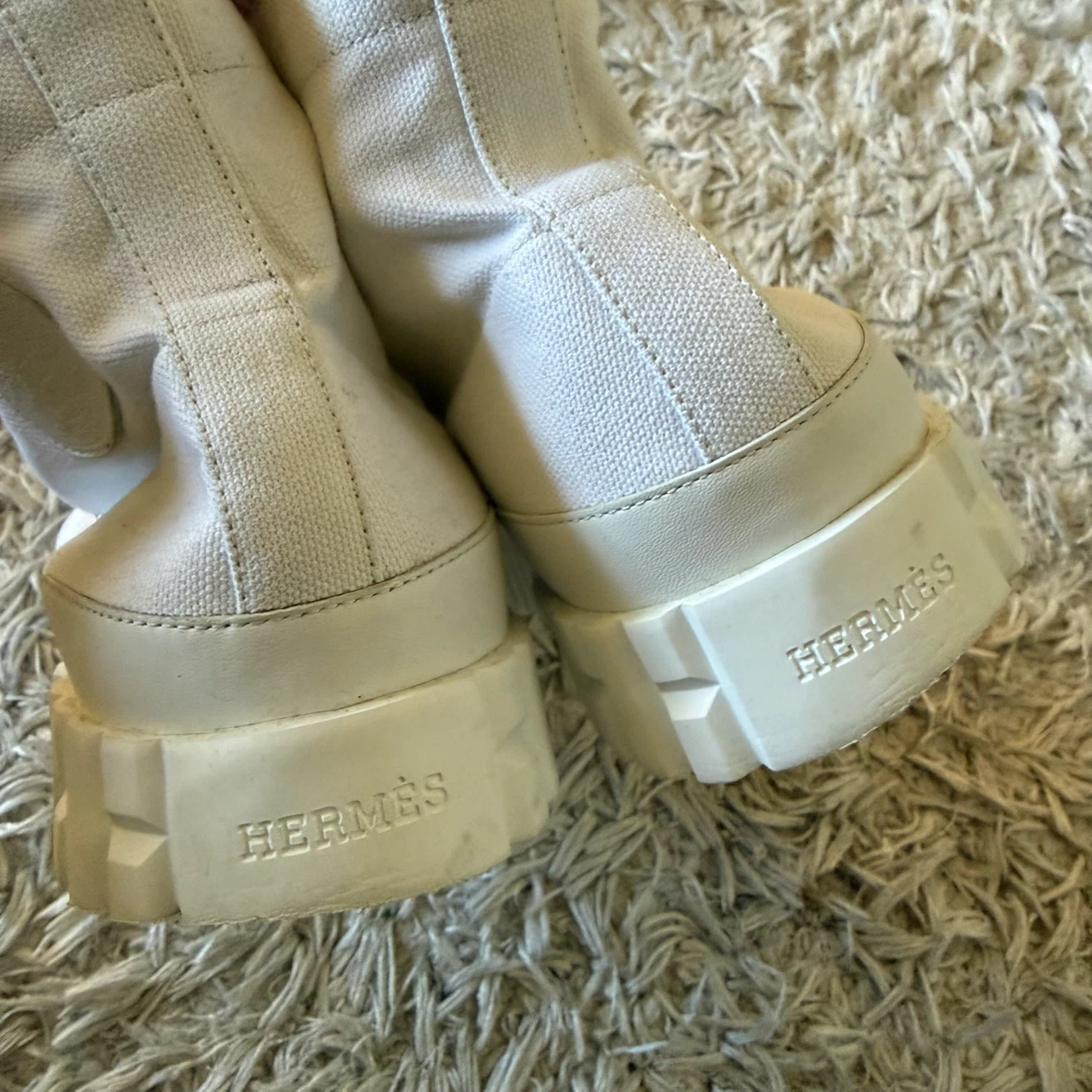 Hermès high-top sneakers in white size 39.5 - photo 4
