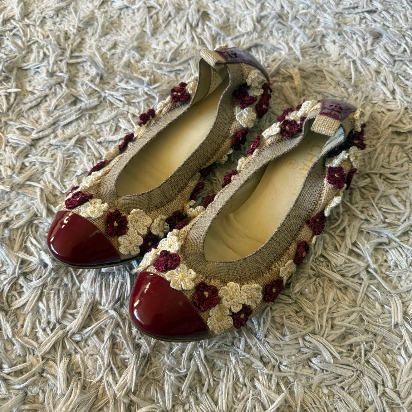 Chanel Floral Ballet Flats