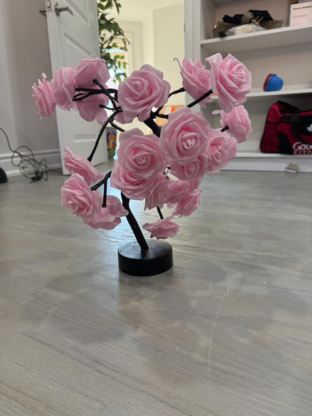 Pink Rose Flower LED Table Lamp