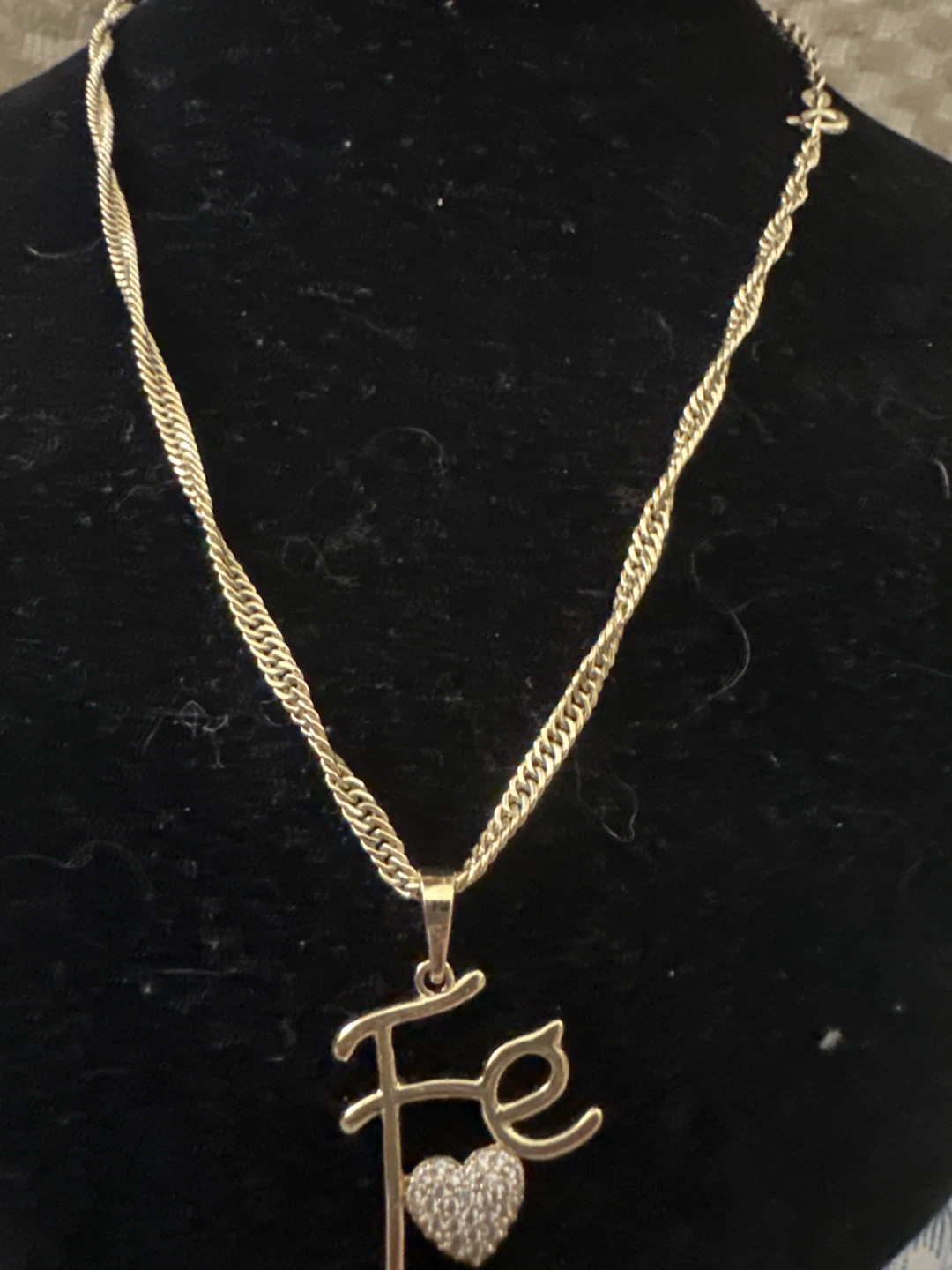 14kGold laminated Fe Heart Pendant Necklace