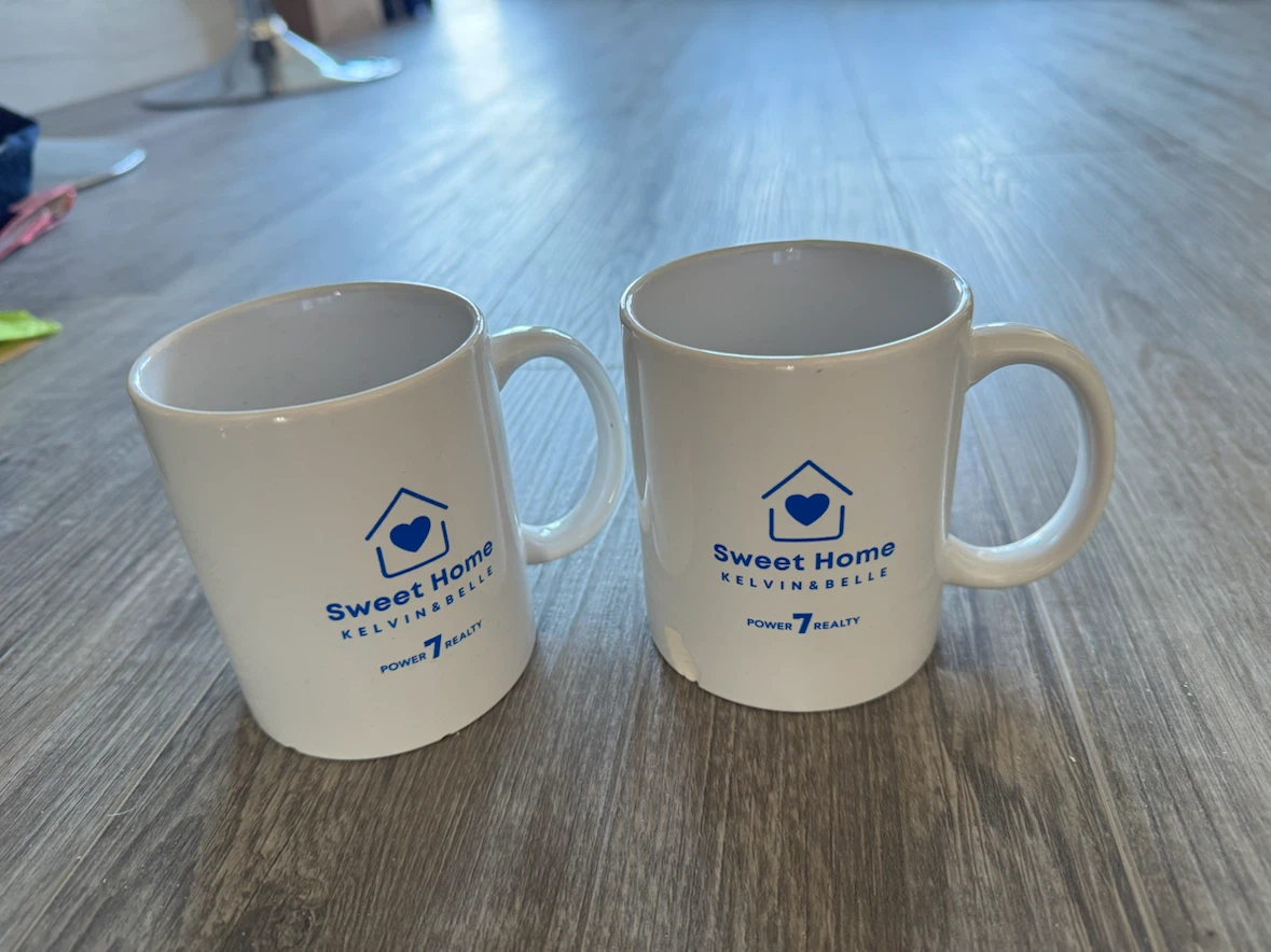 FREE! Two Unused  Mugs (one has a chip)