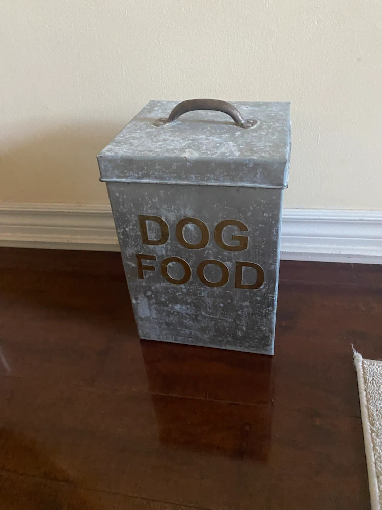 Galvanized Metal Dog Food Storage Bin