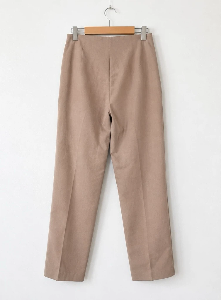 Zara High Waist Straight Pants Bundle - Beige & Olive - photo 2