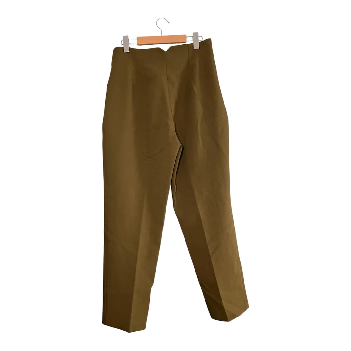 Zara High Waist Straight Pants Bundle - Beige & Olive - photo 4