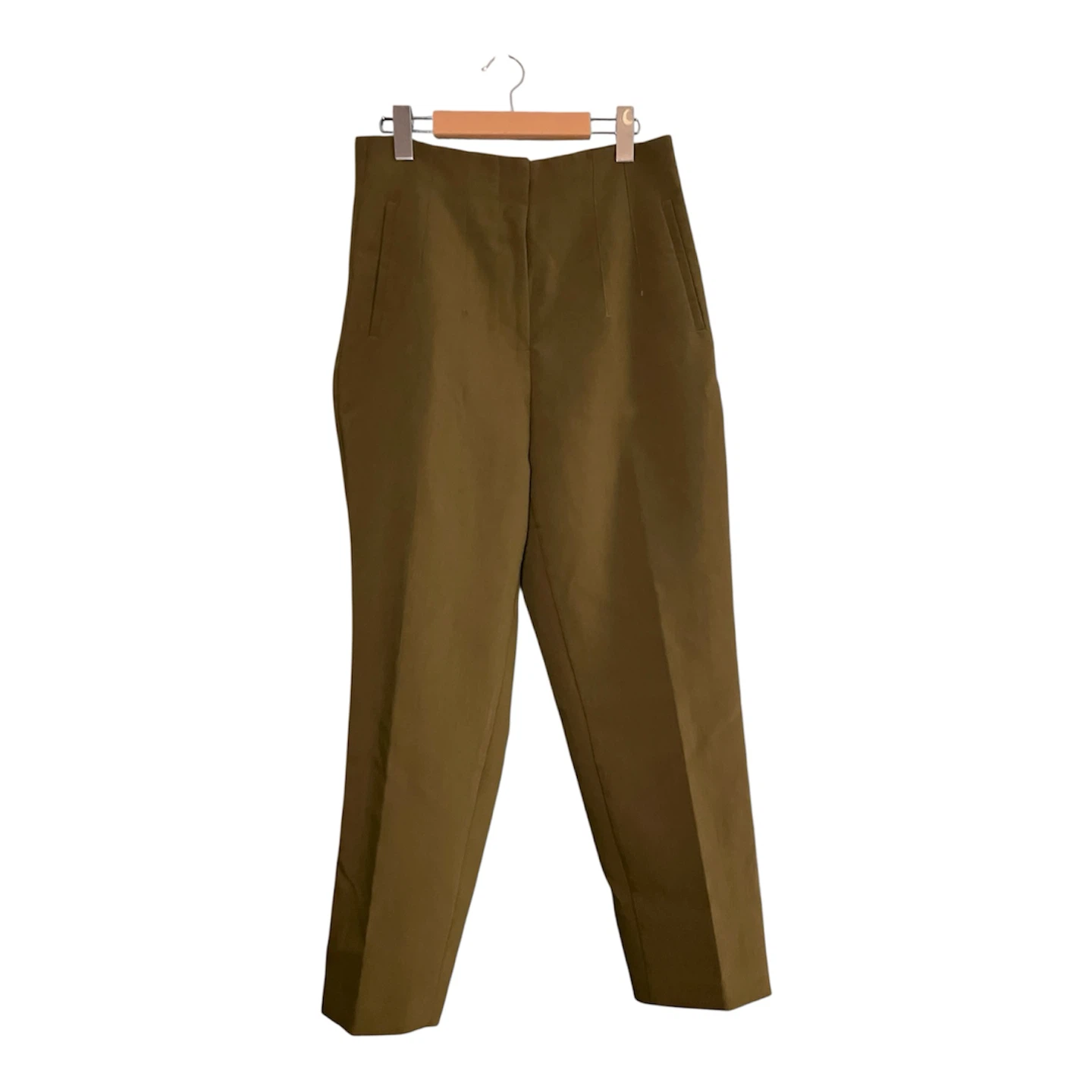 Zara High Waist Straight Pants Bundle - Beige & Olive - photo 5