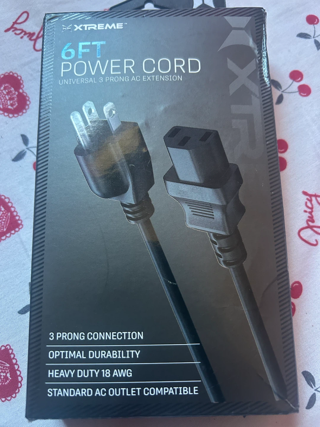 Xtreme 6ft Universal 3 Prong AC Power Cord