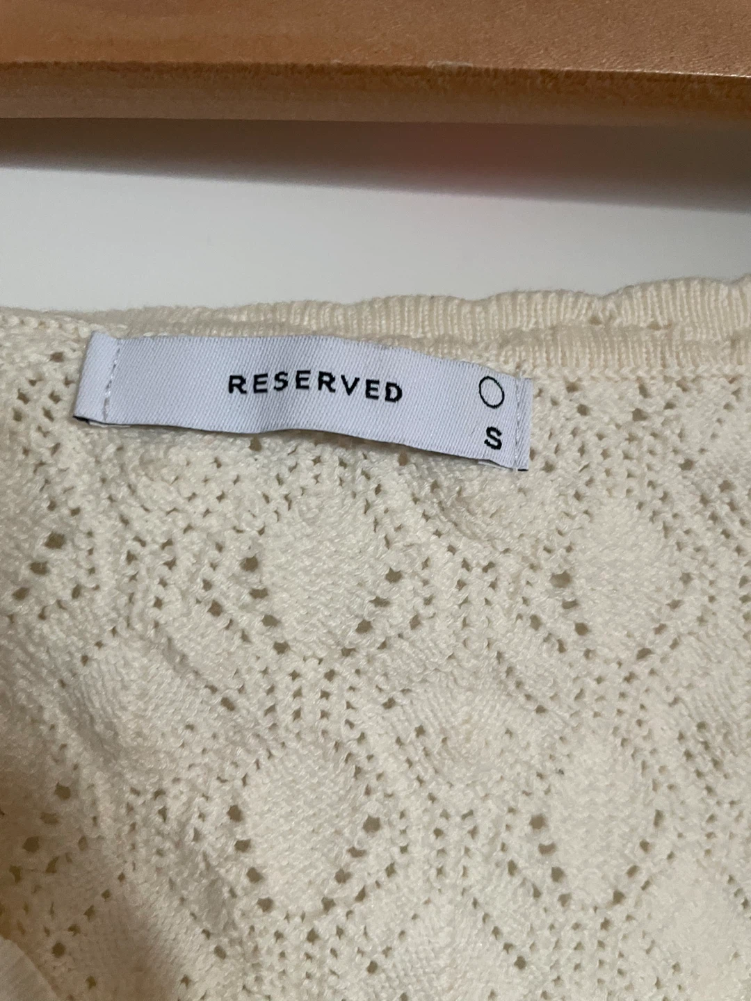 Cream Knit Button-Up Blouse - Size Small - photo 5