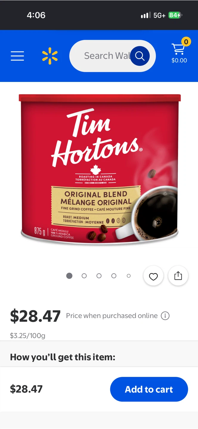 Tim Hortons Original Blend Coffee 875g - photo 2