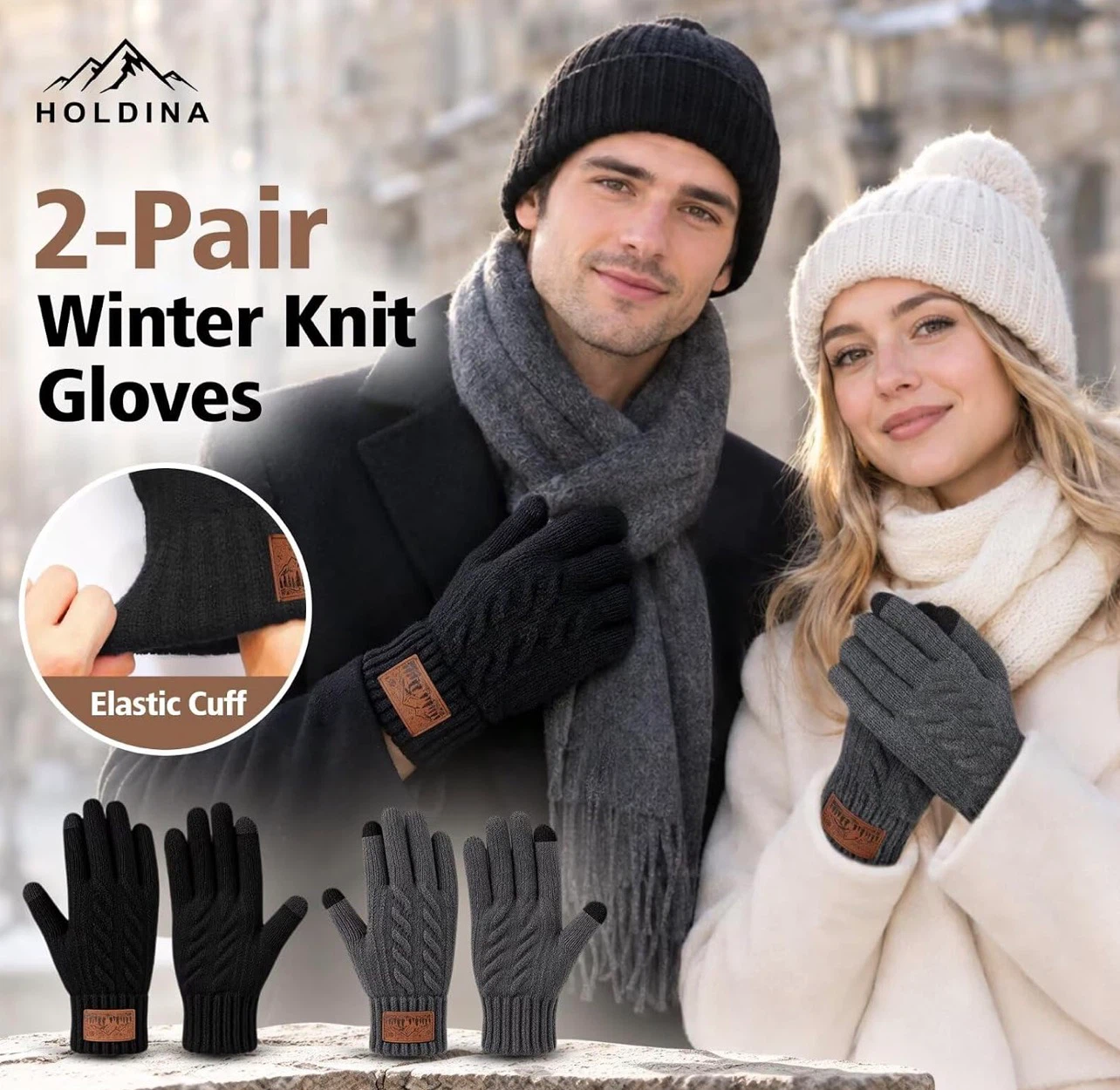 2-Pair Winter Knit Gloves - photo 2