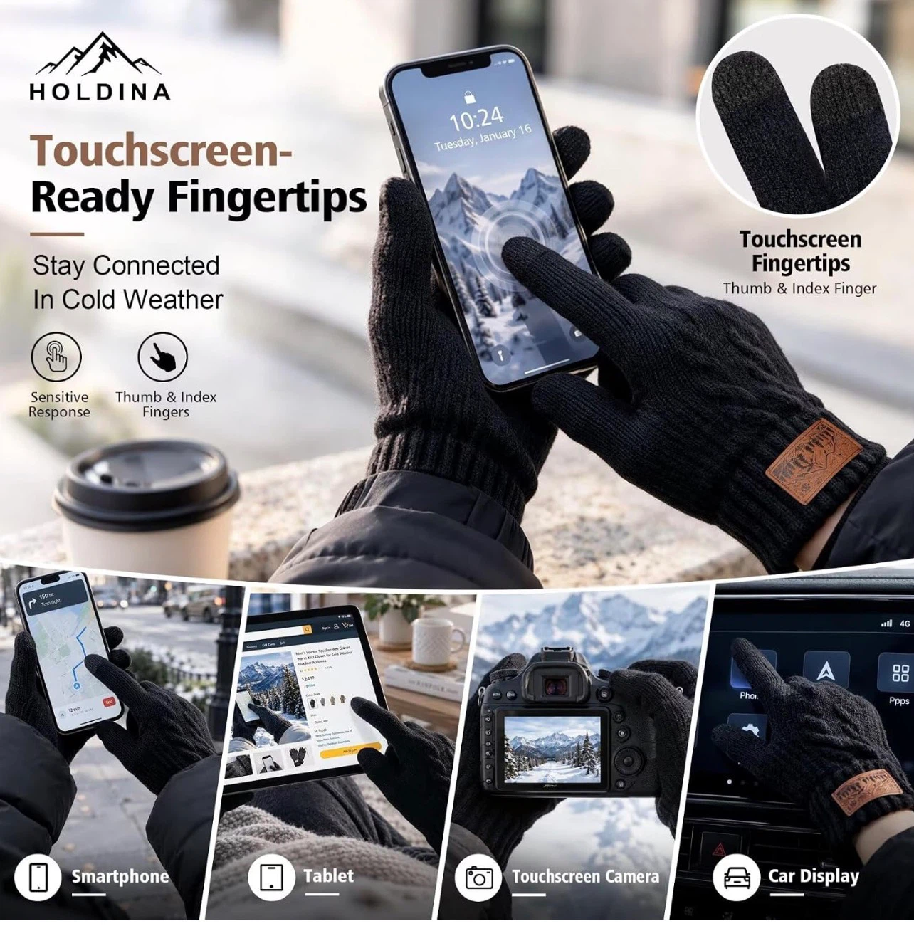 2-Pair Winter Knit Gloves - photo 4