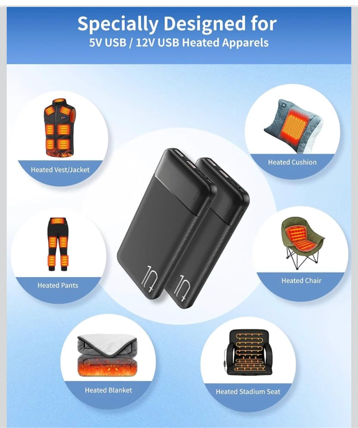 2 Pack 10000mAh Portable Power Banks - photo 2