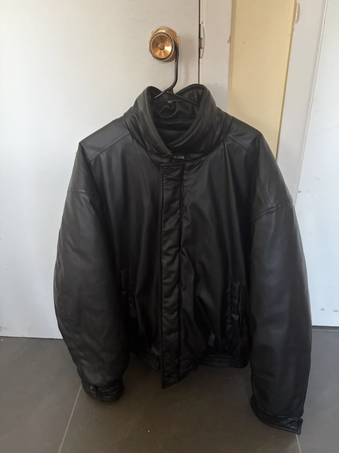 Zara Black Faux Leather Jacket