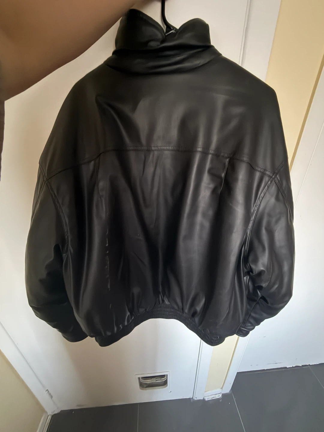Zara Black Faux Leather Jacket - photo 5