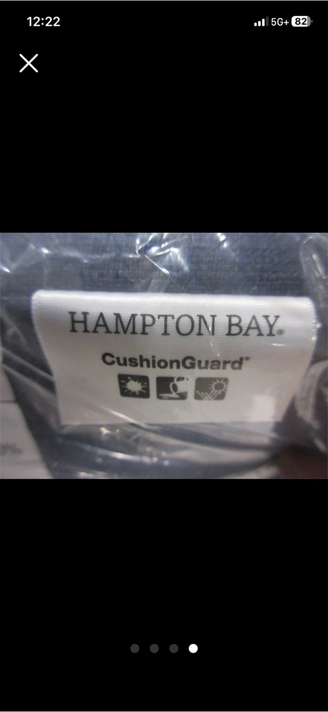 Hampton Bay Outdoor Chair Cushions - Navy 18x18 - photo 2