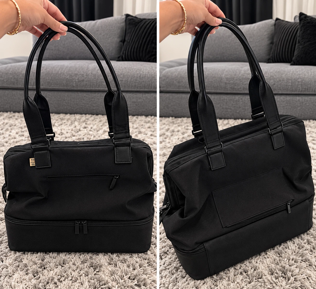 BEIS The Weekender Bag in Black