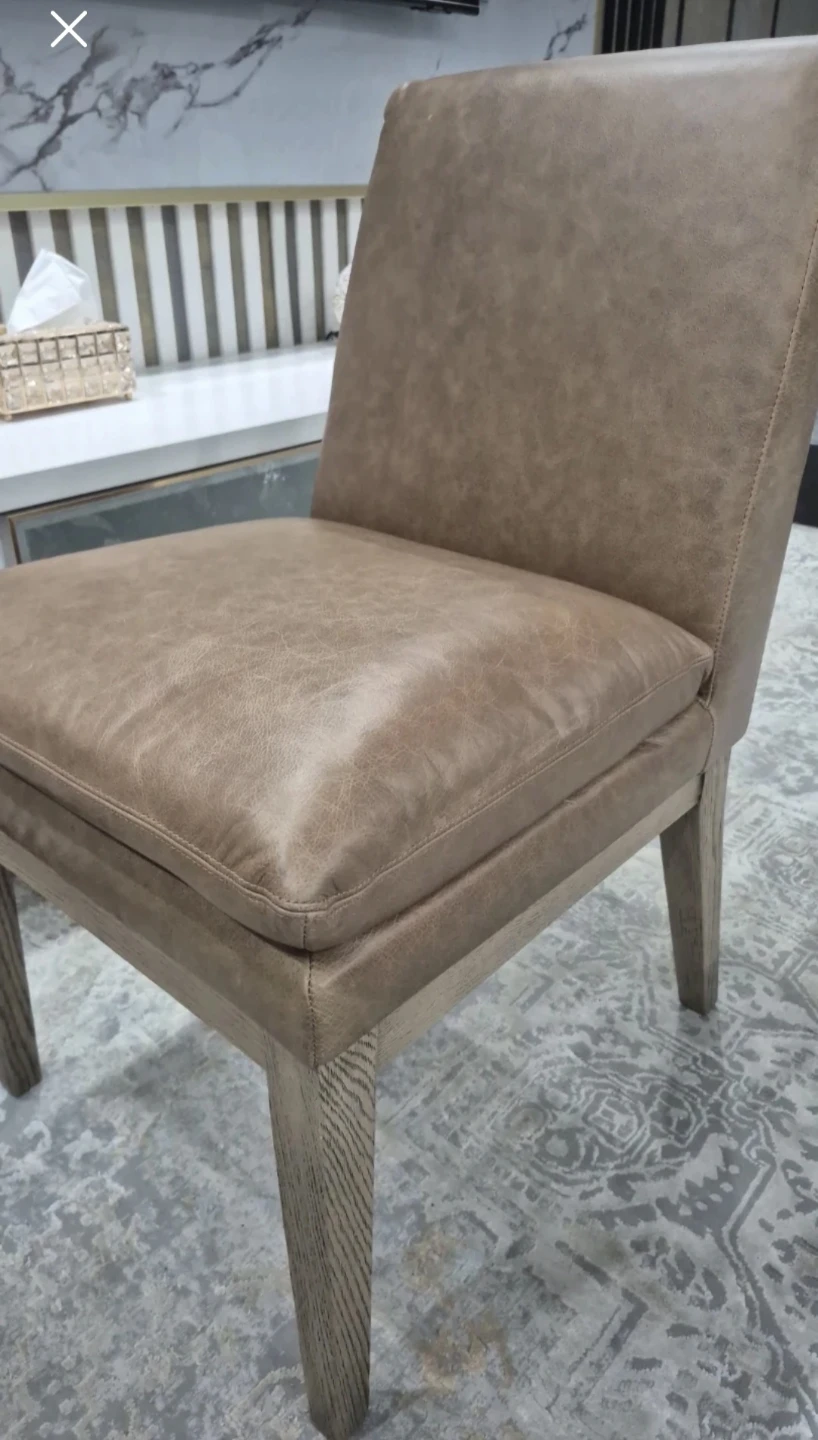 Brown Faux Leather Dining Chair - photo 3