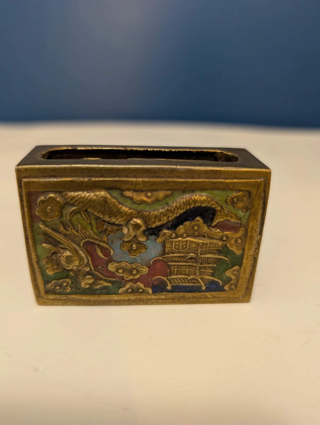 Brass Cloisonne Matchbox