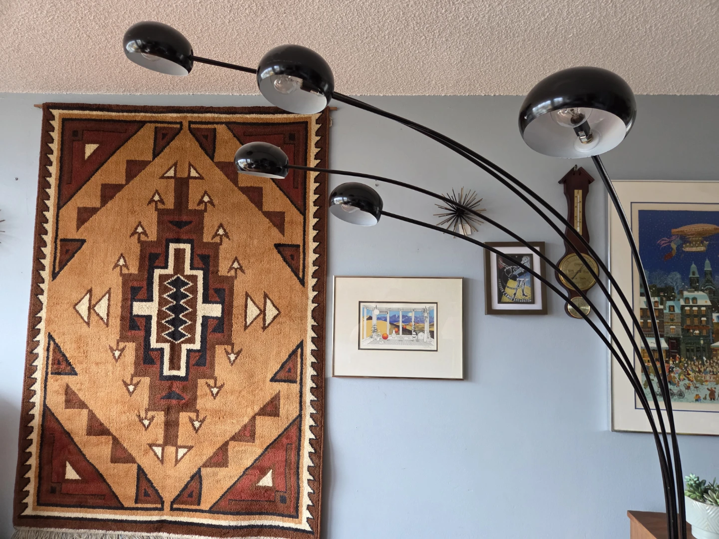 Vintage 5-Light Mid-Century Modern Style Arch Floor Lamp - photo 5