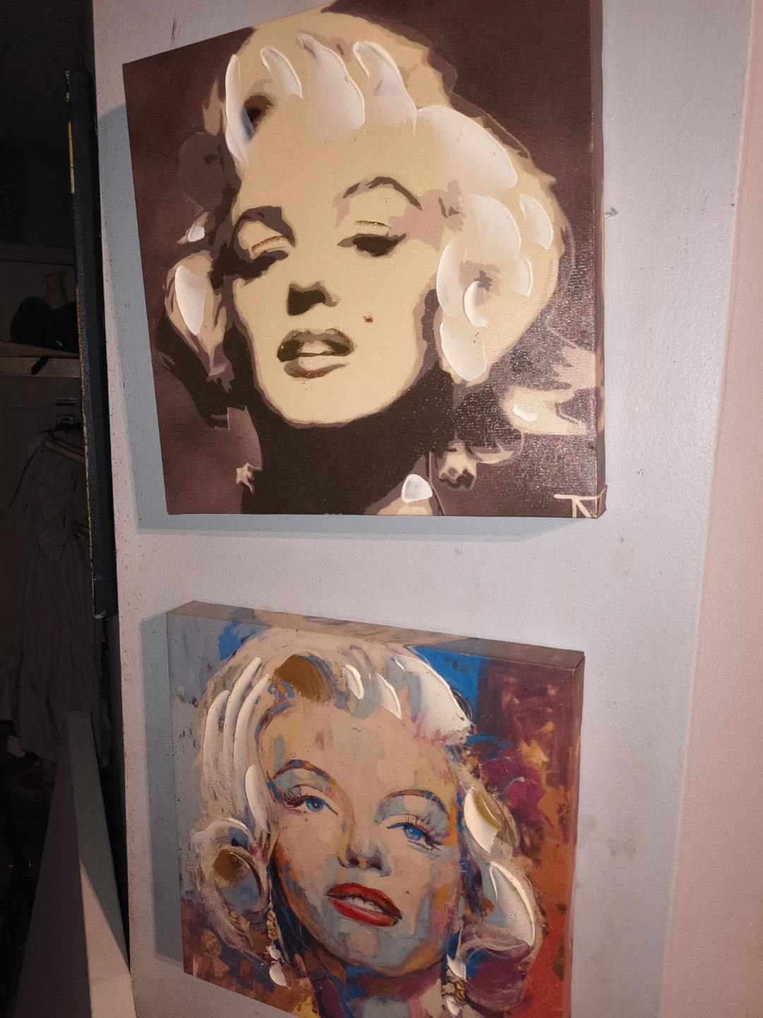 Set of two Marilyn Monroe canvas wall art prints