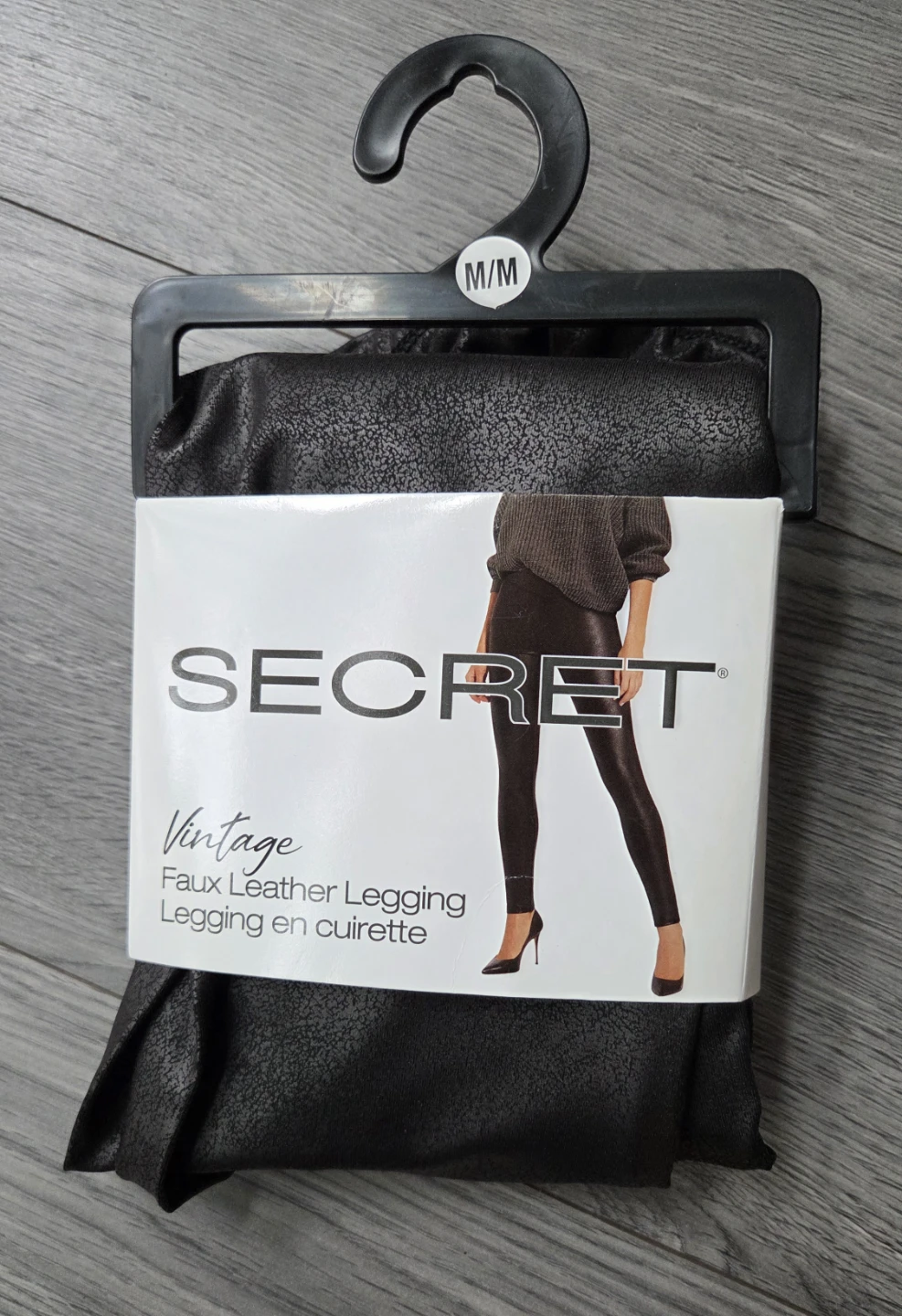 Secret Vintage Faux Leather Leggings - Medium