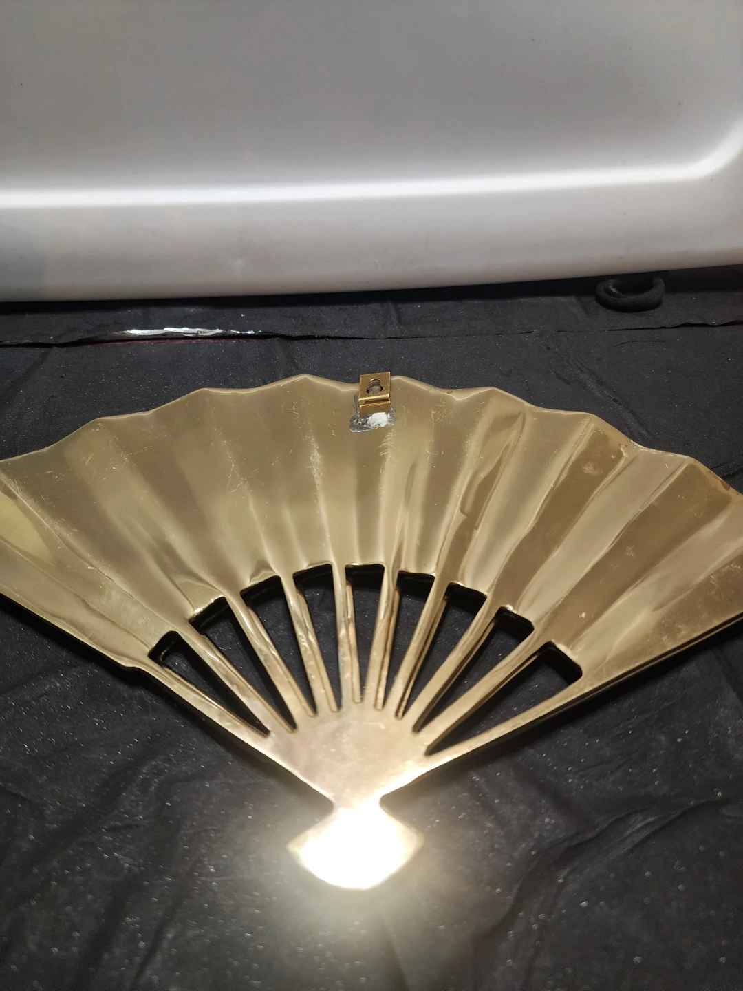 Vintage Brass Fan Wall Decor - photo 3