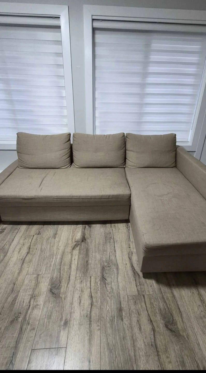 Beige sectional sofa