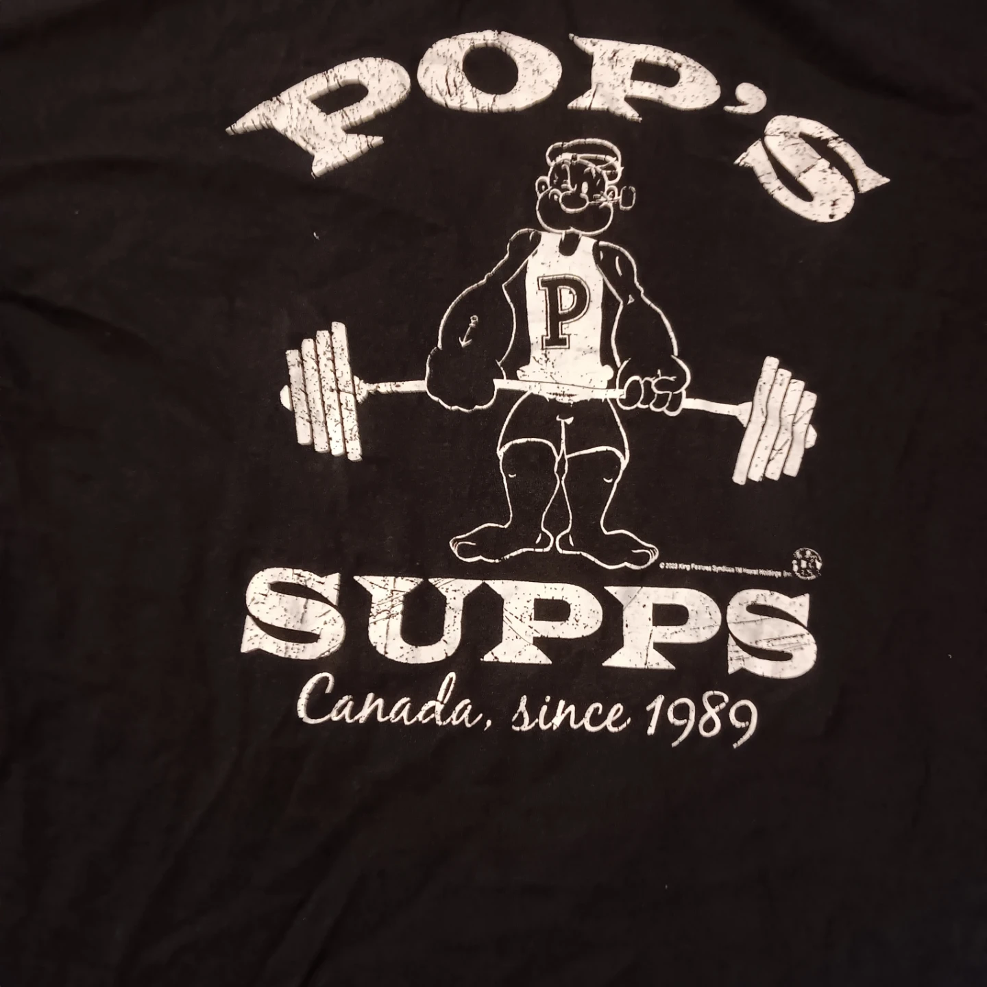 Popeye's Supplements XXL Black T-Shirt - photo 2