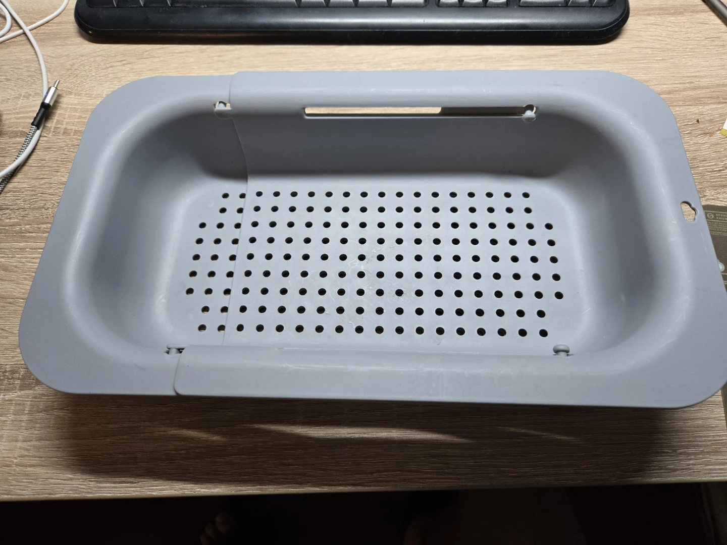 Grey Expandable Kitchen Colander