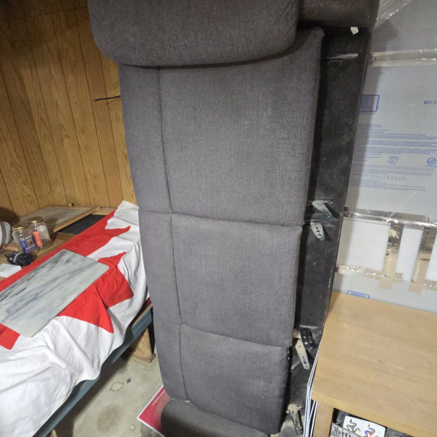 Dark grey recliner chair backrest - photo 2