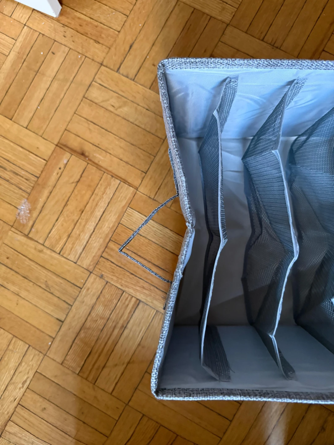 Set of 2 Grey Fabric Drawer Organizers - photo 2