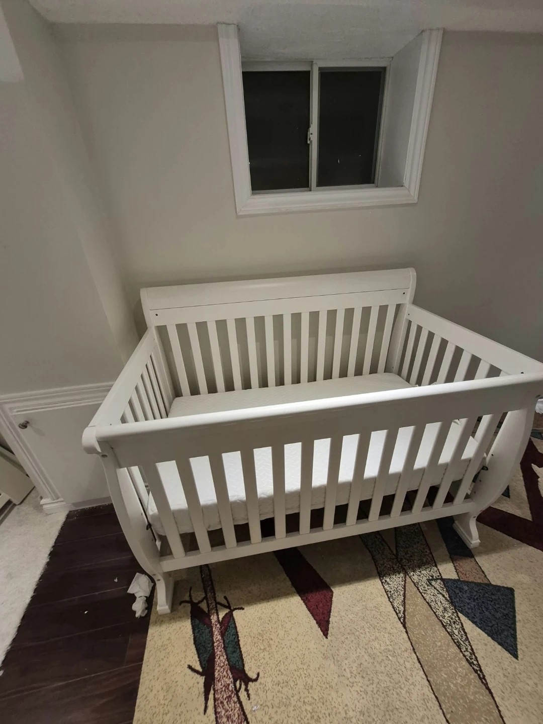 White Wooden Baby Crib - photo 3