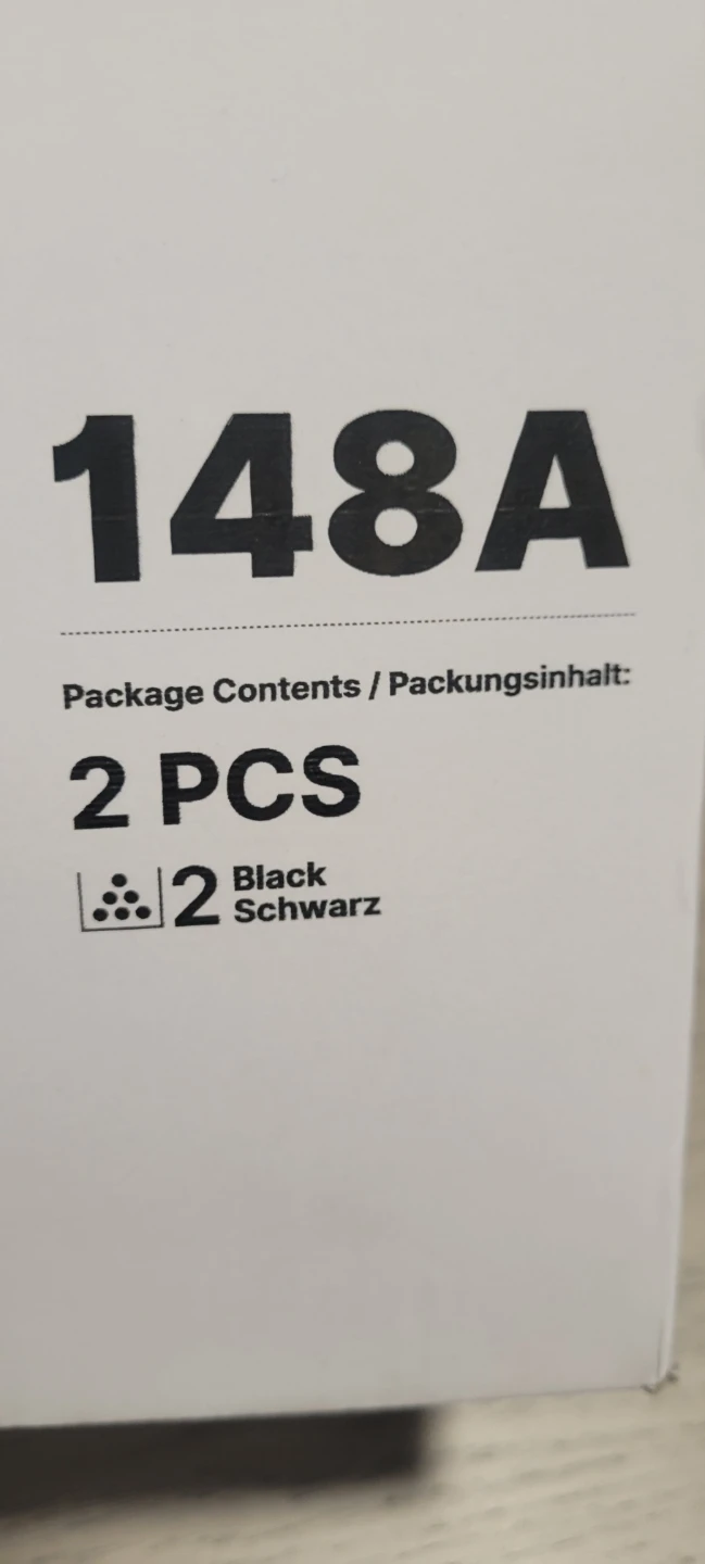 2 Pack 148A Black Toner Cartridges