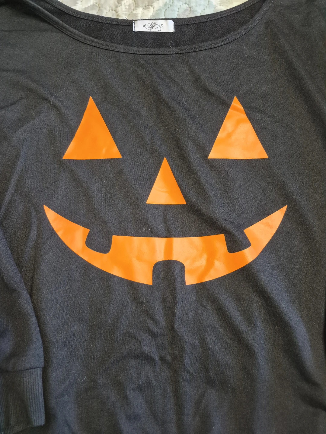 Ladies Size 4X Wide Neck Halloween Pumpkin Sweatshirt - - photo 5