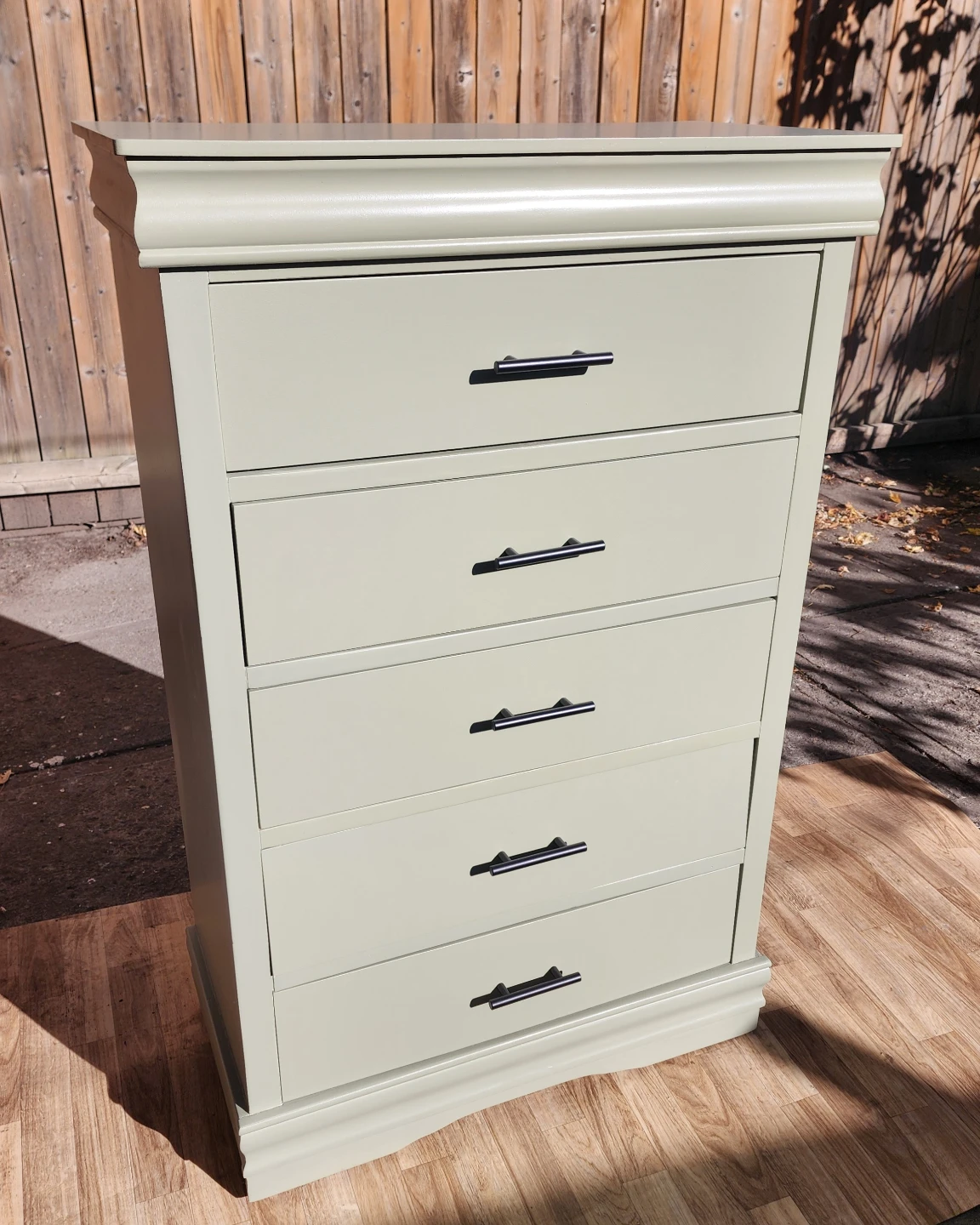 Sage Green 5-Drawer Dresser - photo 4