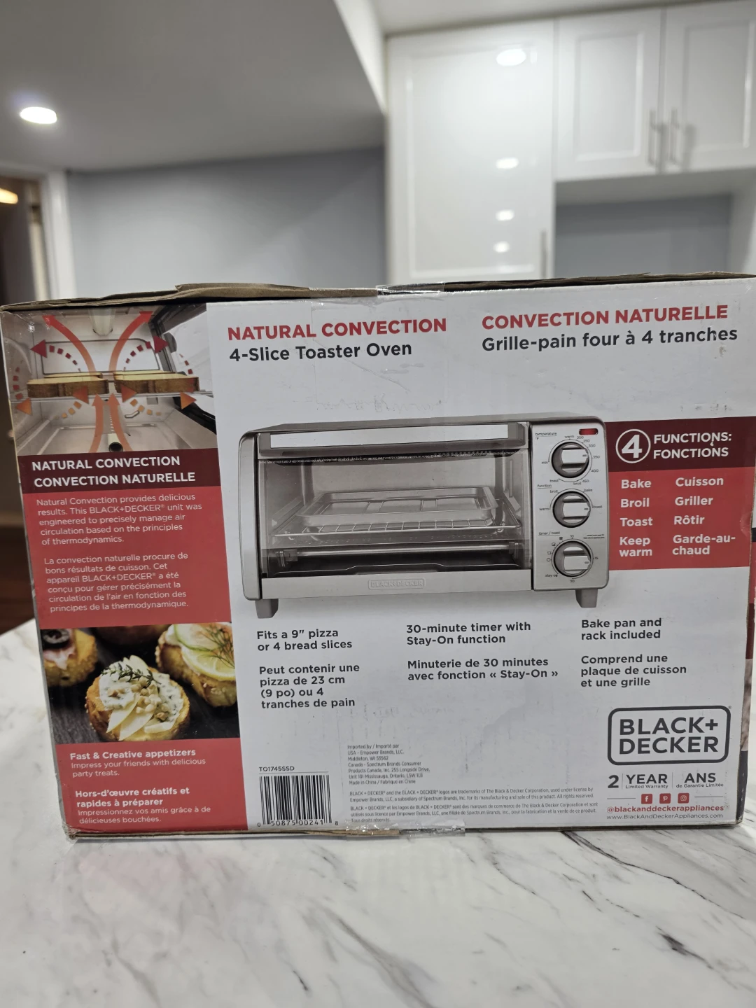 Black+Decker 4-Slice Convection Toaster Oven - photo 2