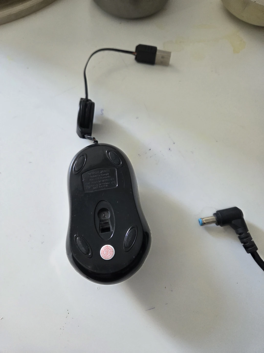 Black and Silver Retractable USB Optical Mouse - photo 3