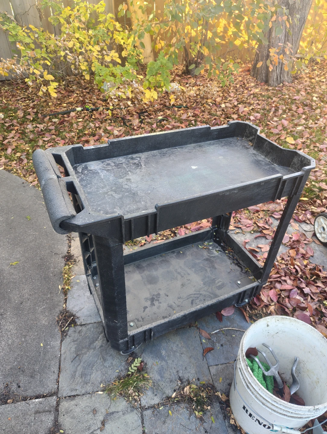Black Two-Tier Utility Cart - photo 2