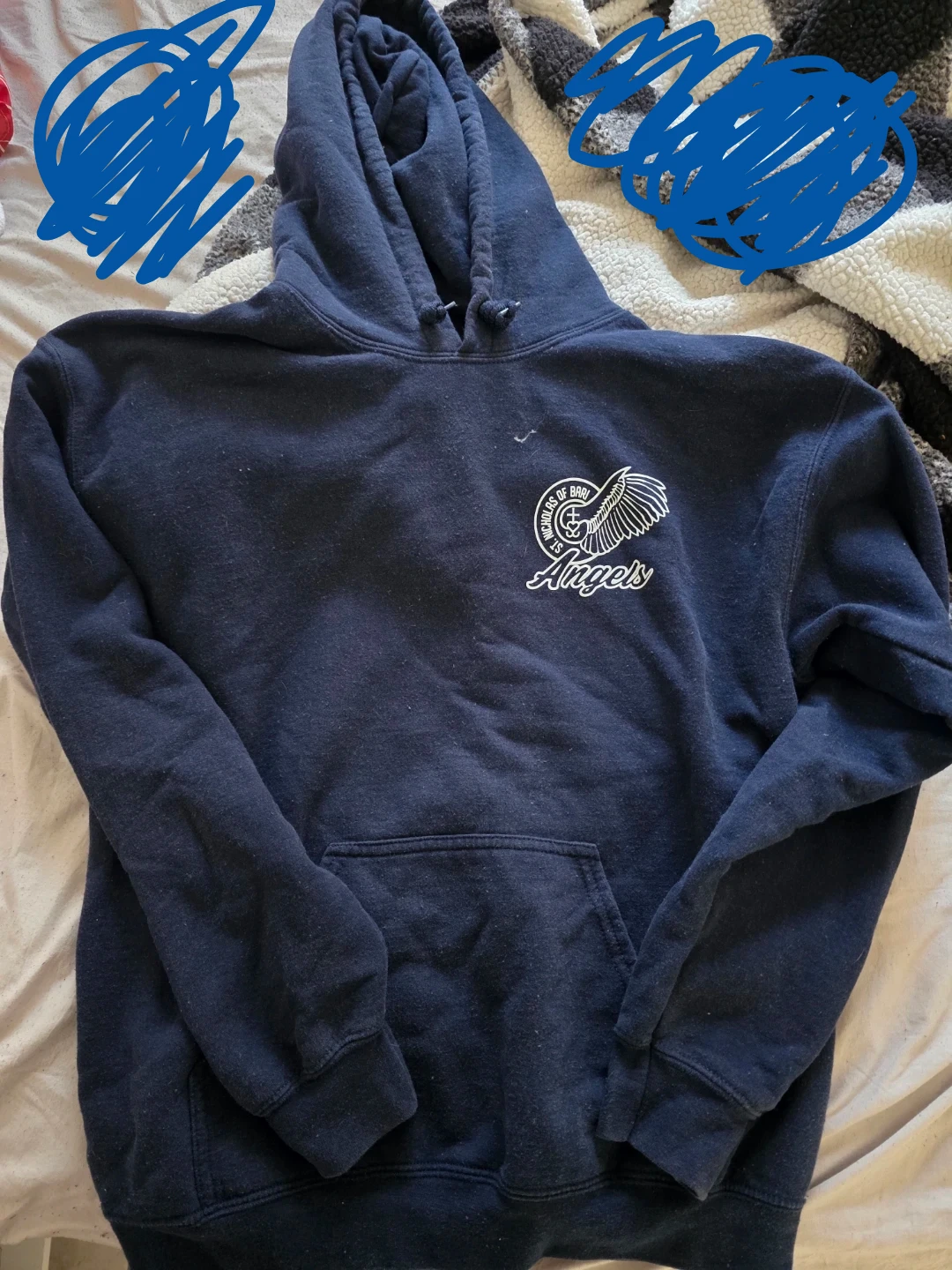 St. Nicholas of Bari Angels Navy Hoodie - photo 3