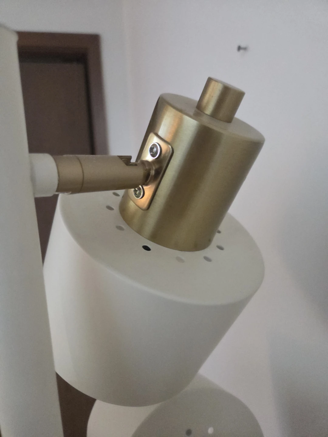 Modern 3-Light White and Brass Floor Lamp - photo 5