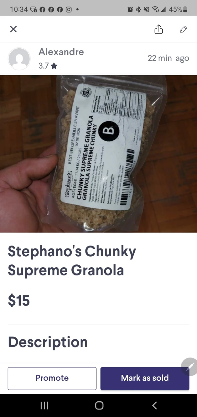 Stephano's Chunky Supreme Granola