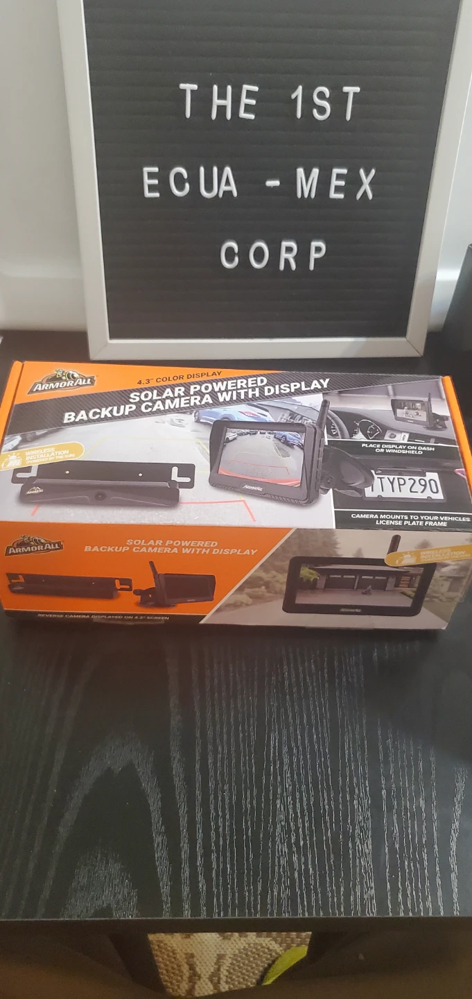 Armor All Solar Powered Backup Camera with Display