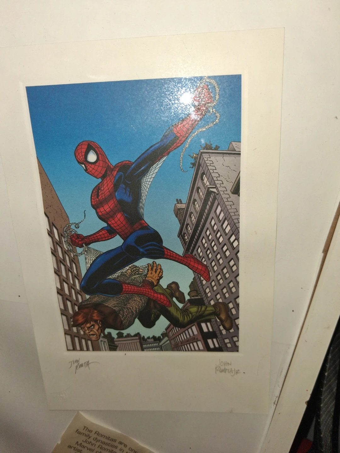 Framed Spider-Man Art by The Romitas