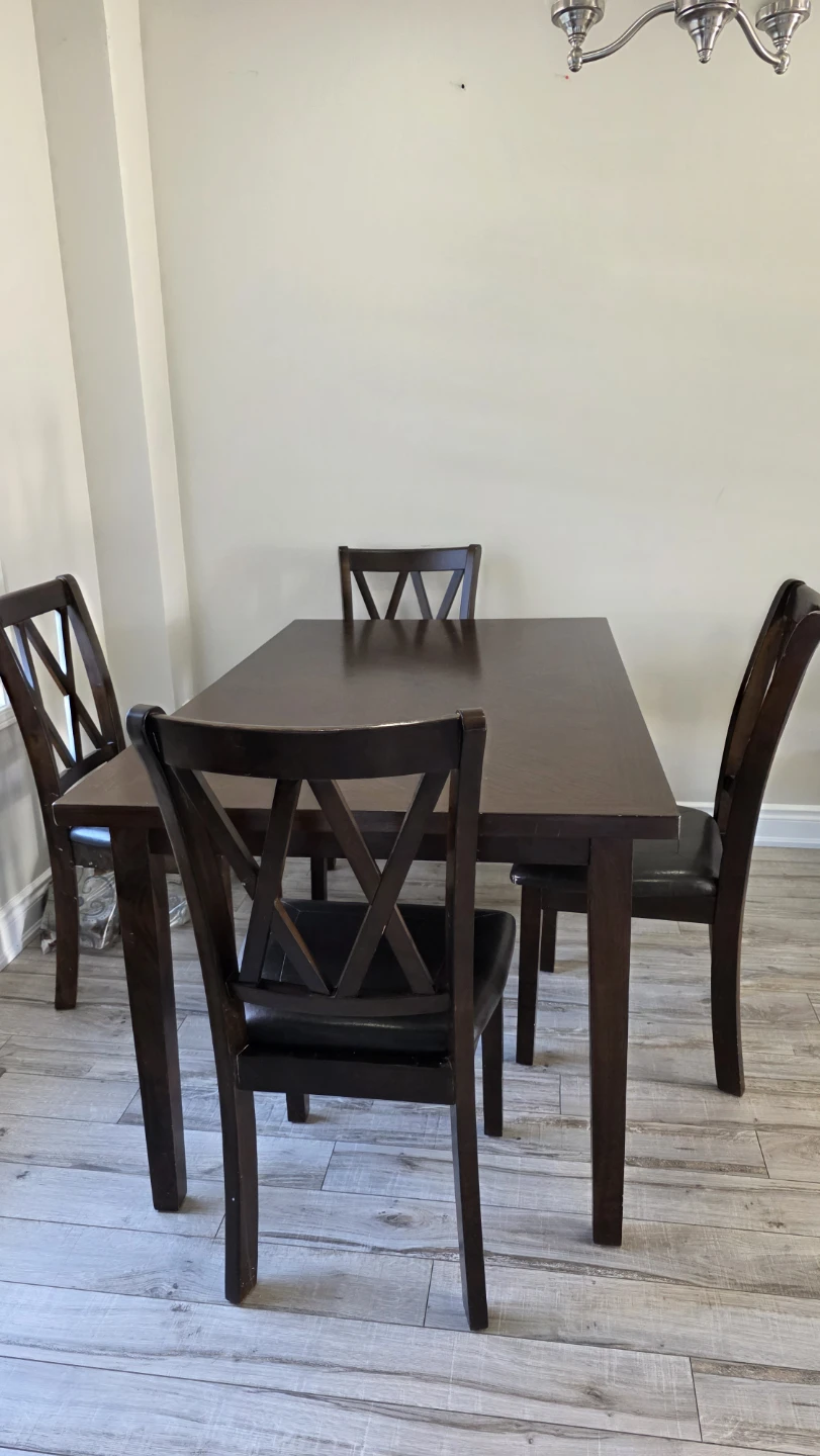 Dark Wood Dining Table and 4 Chairs - photo 3