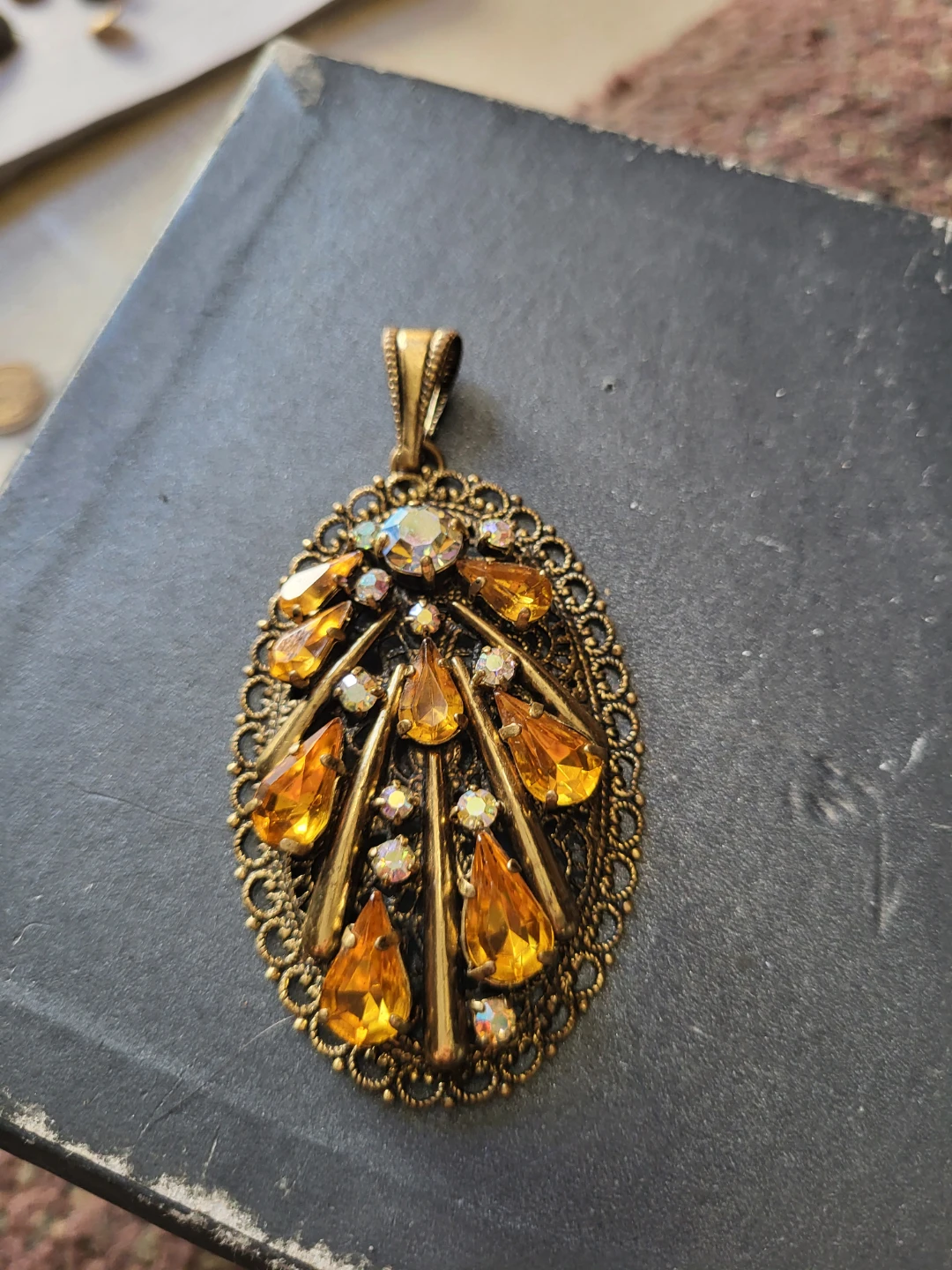 Vintage West Germany Filigree Pendant