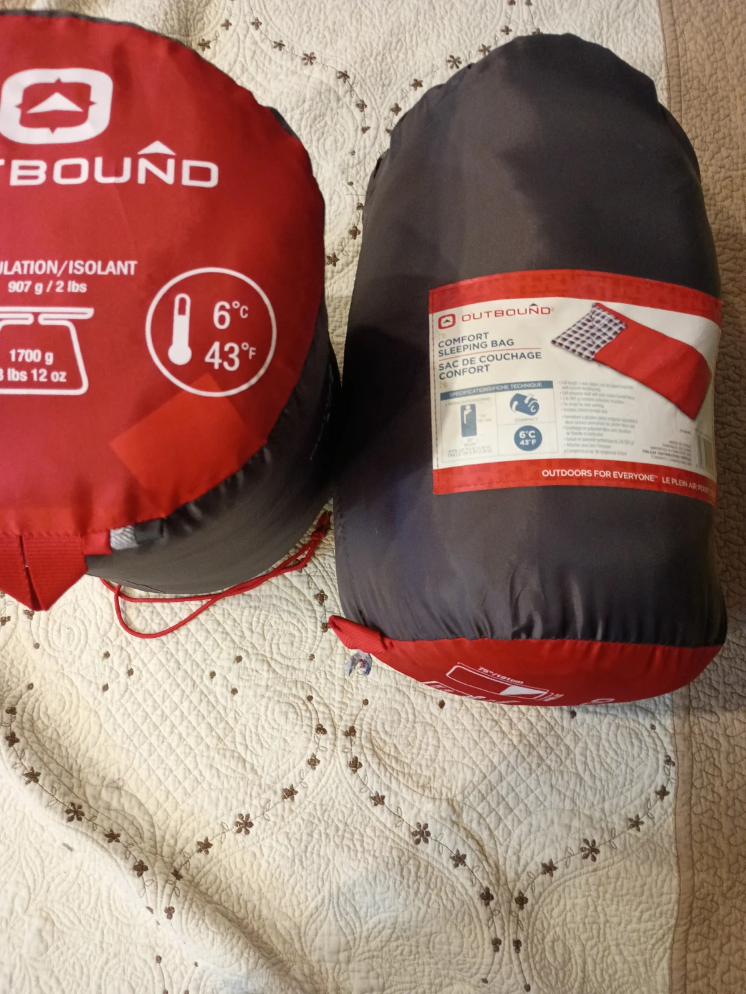 2 Outbound Comfort Sleeping Bags