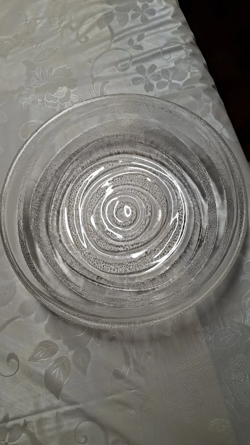 Clear Glass Ripple Serving Bowl - photo 2