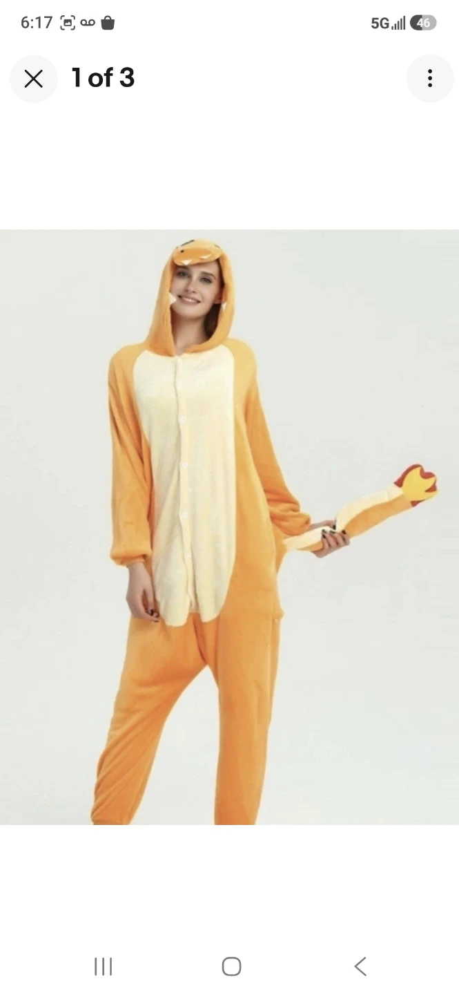 Charmander Pokemon Onesie Costume